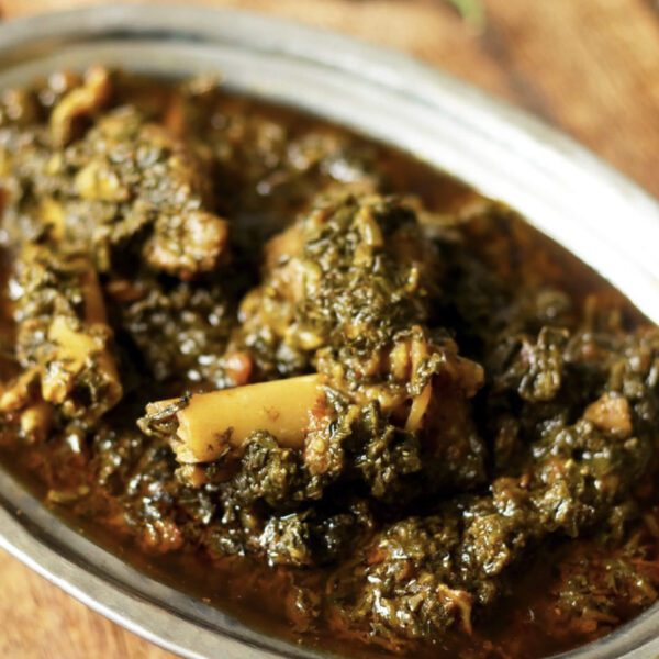 saag gosht closeup